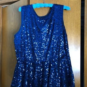 Roaman’s Denim 24/7 Blue Sequined Top